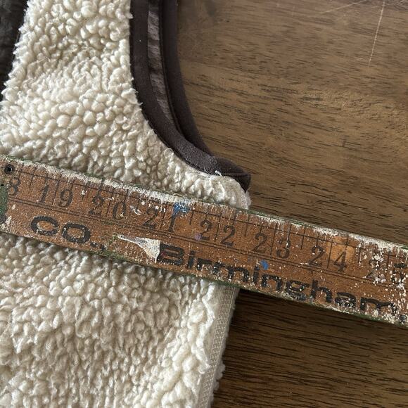 Patagonia Retro X Fleece Vest Tan Beige Brown Sherpa Size Large Deep Pile EUC - Picture 5 of 7